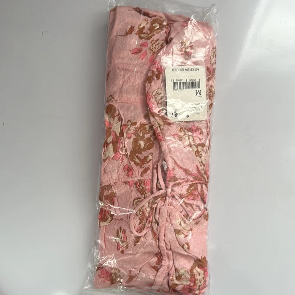 NWT! Free People Hilary Printed Top - Pink Combo - Size Large